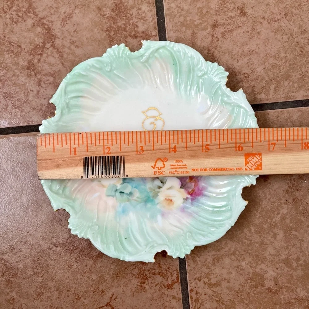 Vintage French Limoges Porcelain Monogrammed Plates 3